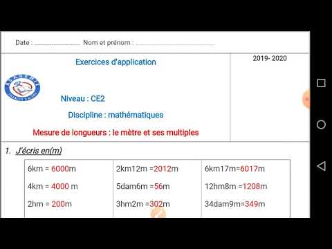 Correction des exercices de mesure de longueurs 2