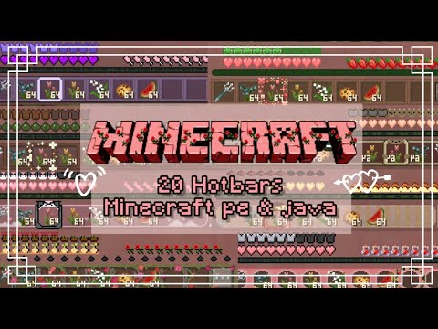 20 hotbar textures | Minecraft pe & java 💗☁️