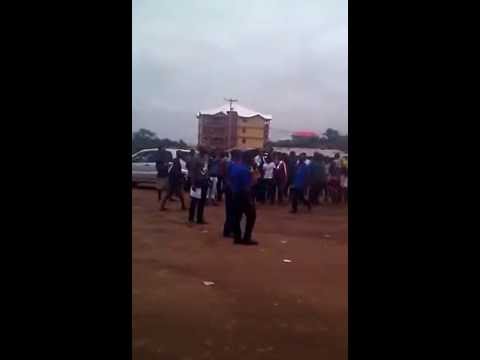 Ebola Response Unit Arrives at Rokel Check Point field in the Western Rural District of Freetown