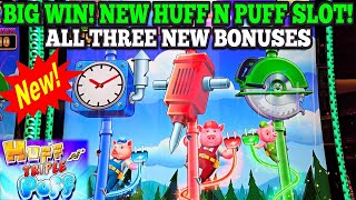 NEW SLOT! BIG WIN ON NEW HUFF N TRIPLE PUFF SLOT | ALL 3 NEW BONUSES | New Las Vegas Slots