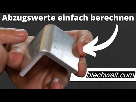 Abzugswerte Abkantpresse ermitteln | präzise Abwicklung | gestreckte Länge | Biegen | blechwelt.com
