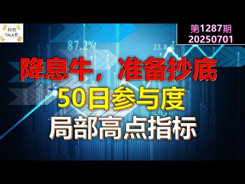 Video thumbnail for ✨【投资TALK君1287期】降息牛,准备抄底。50日参与度,局部高点指标✨20250701#CPI #nvda #美股 #投资 #英伟达 #ai #特斯拉