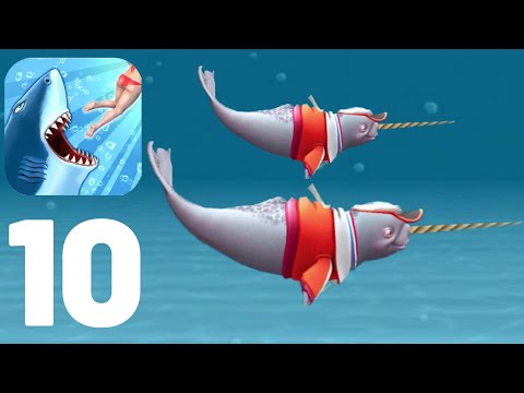 Hungry Shark Evolution Gameplay - Natasha The Narwhal (ios,Android)