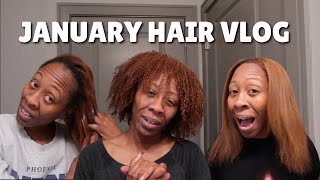 A MONTH IN MY HAIR | 2025 Hair Goals, yapping about products, throwing out old products