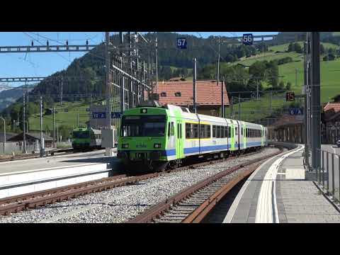Bahnverkehr in Zweisimmen.