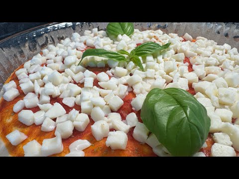 Pizza Liquida con Mozzarella e Basilico l Pizza velocissima senza lievito #168