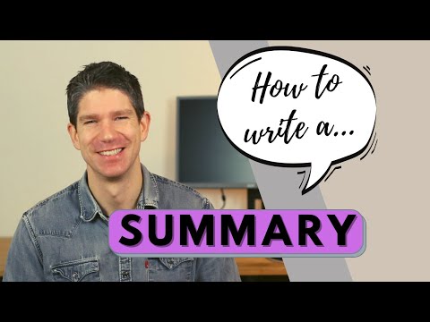 Wie schreibt man eine "summary"? Englisch Mittelstufe, Oberstufe, Abitur - auf Deutsch erklärt