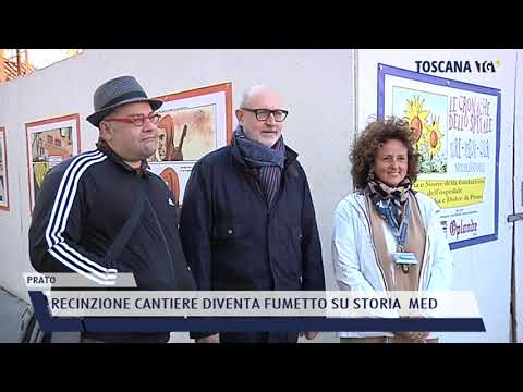 2021-11-08 PRATO - RECINZIONE CANTIERE DIVENTA FUMETTO SU STORIA  MED