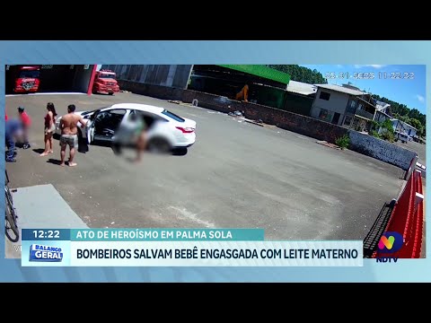 Bebê de 9 dias é salva por bombeiros após engasgo em Palma Sola