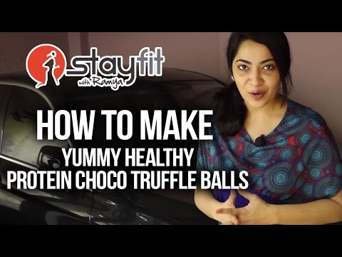 How to Make Your Own 5 min Yummy Healthy Protein Choco Truffle balls | Stay fit with Ramya