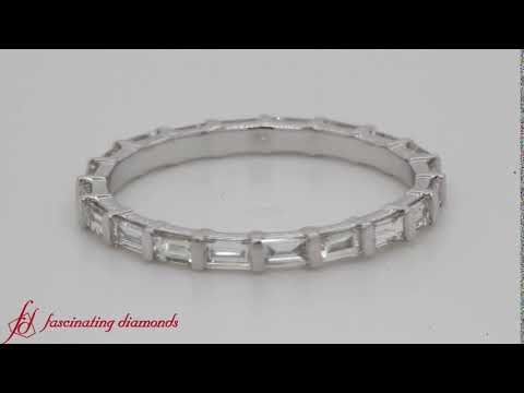 Diamond Baguette Bar Eternity Wedding Band-FD123625BGEWB