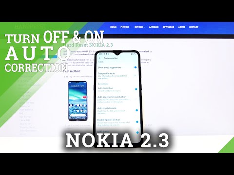 How to Turn On or Off Auto Correction in Nokia 2.3 - Text Correction Options