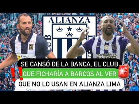 😤 Se cansó de la banca, el club que ficharía a Barcos 😱 al ver que no lo usan en Alianza Lima❗️