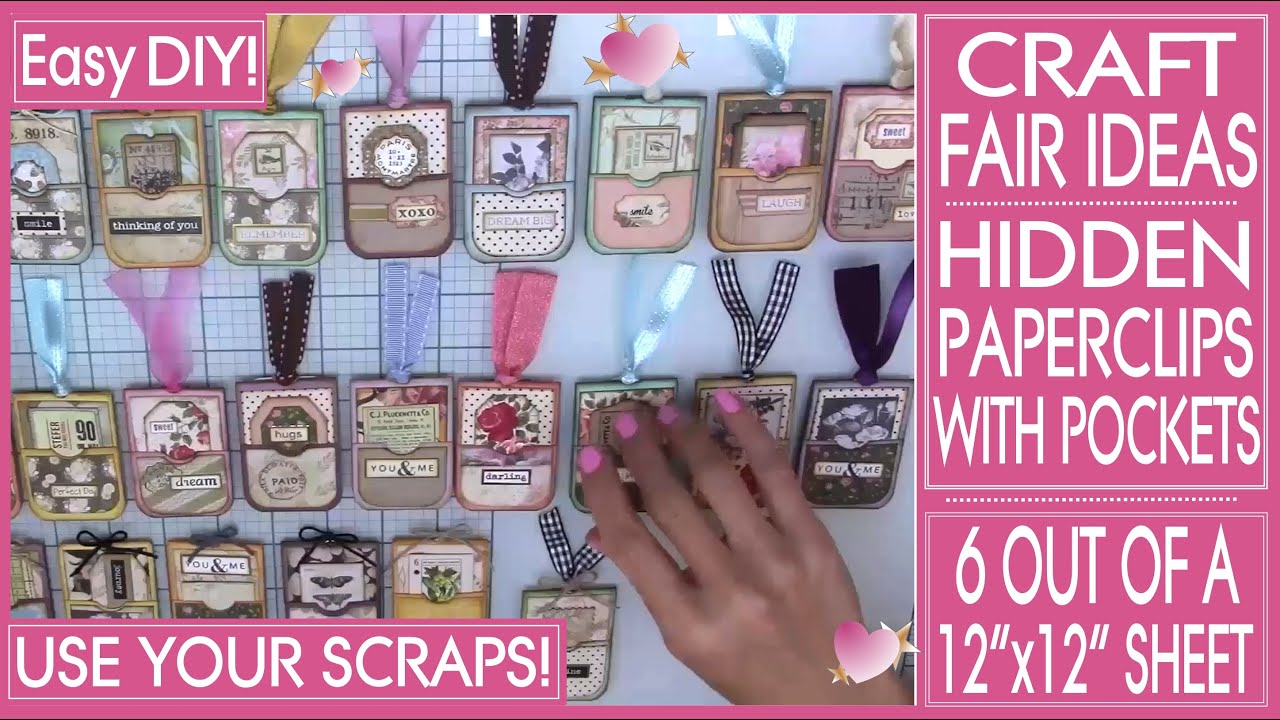 Hidden Paperclips with Pockets - DIY - Craft Fair Ideas