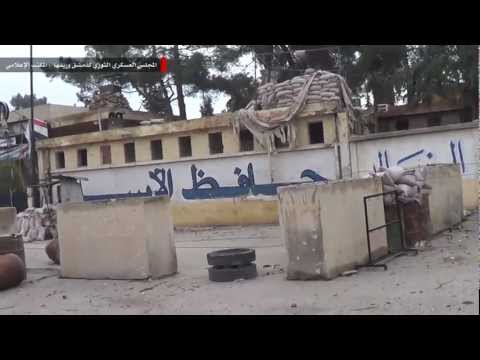 تقرير عن إقتحام إدارة المركبات بالأسلحة الثقيلة من قبل عناصر المجلس العسكري الثوري لدمشق وريفها