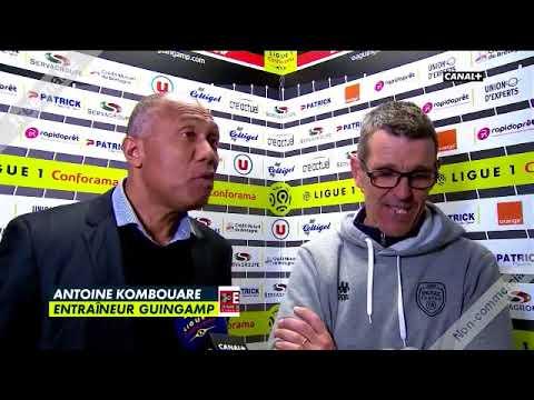 La réaction de Antoine Kombouaré et Jean-Louis Garcia après Guingamp VS Troyes 4-0