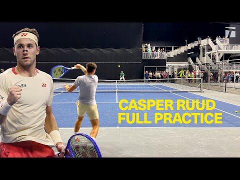 Casper Ruud's practice ahead of the Dallas Open 2025 Championship match