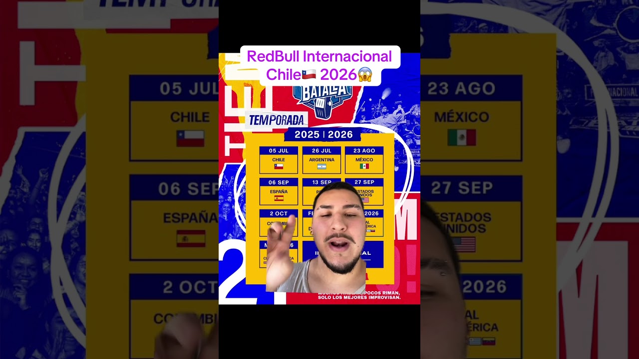 Chile 🇨🇱 será la sede de #redbullbatalla en 2026😱😱 #freestyle #rap #urbanroosters #escueladerap
