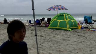 preview picture of video 'Su'a family @ Del Mar Beach 07-24-2010'