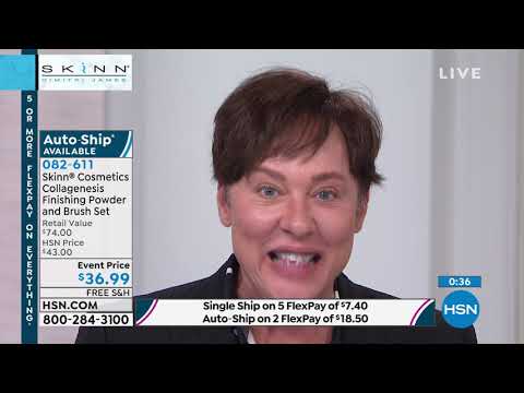 Skinn Cosmetics Collagenesis Finishing Powder and Brush ...