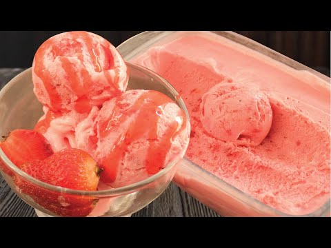 Strawberry Custard Ice Cream without Condense milk By Hafsas Kitchen | Best Strawberry Ice cream