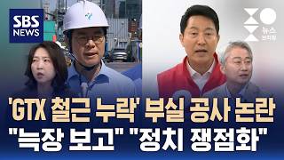 [여담야담] GTX 부실 공사 논란 "늑장 보고" "정치 쟁점화" / SBS / 주영진의 뉴스브리핑