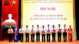 Đảng ủy phường Tam Điệp tổ chức Hội nghị công bố các Quyết định về sắp xếp, tổ chức lại các tổ dân phố
