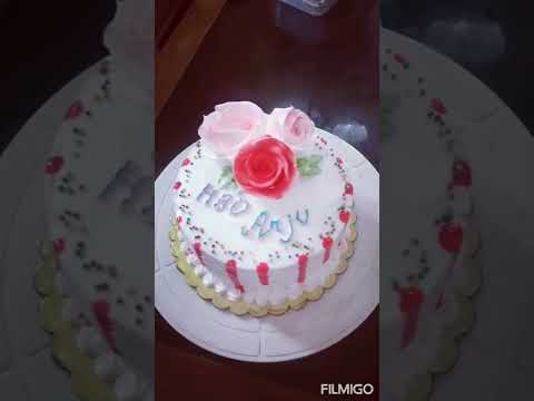 Birthday cake with rose