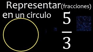 Representar 5/3 graficamente . Representacion grafica de fracciones , grafico