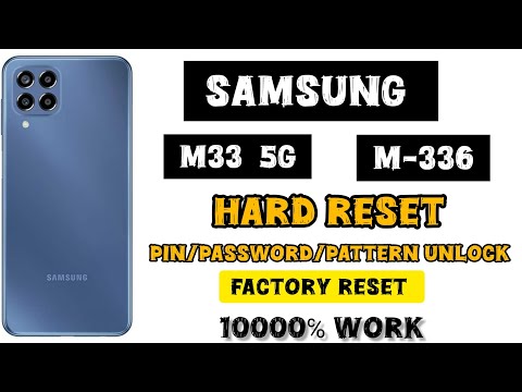 Samsung M33 5G hard reset,M336 Pin password pattern unlock