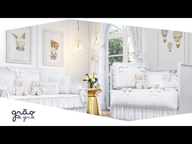 Quarto de Bebê Tricot Luxo Branco | Grão de Gente