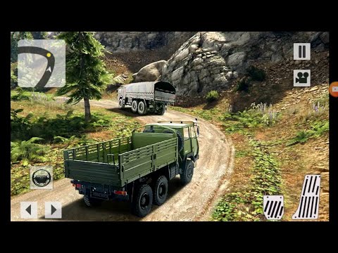 Army truck driver off-road.