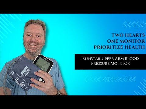 RunStar Upper Arm Blood Pressure Monitor with Wide Range Cuff (8.6'' -16.5'') for Home Use FSA&HSA Eligible, Automatic Digital BP Machine with Storage Bag, 2x99 Reading Memory video review thumbnail