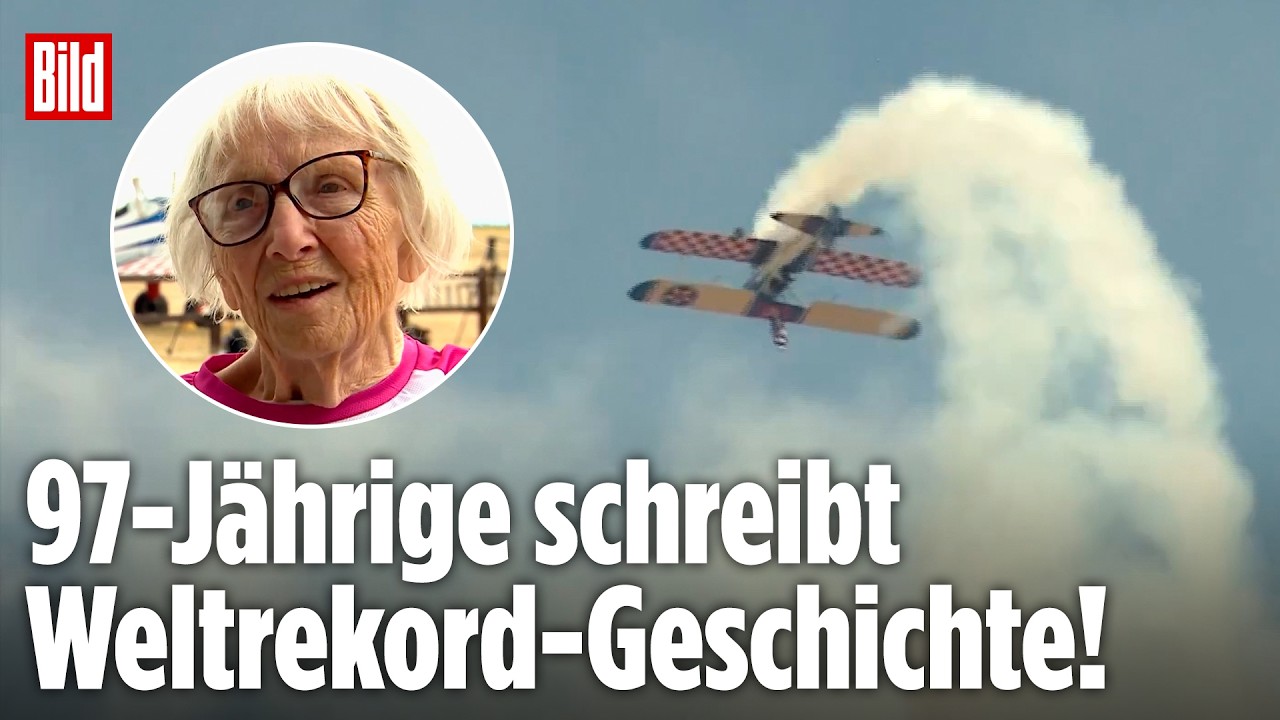 97 Jahre und kein bisschen Angst: Britin lässt sich auf Flugzeug schnallen!