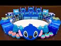 BLUE STITCH Slime Mixing Makeup Glitter And More Into Glossy Slime Satisfying Slime Video 761