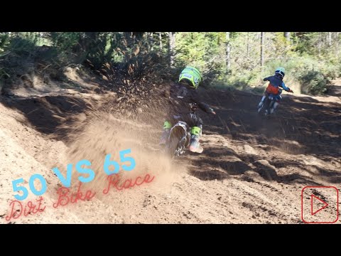 2021 Cobra FWE 50cc Dirt Bike Races Against 65s