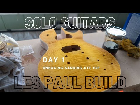 Solo Guitars -  Les Paul kit with Flame Maple top - Day 1