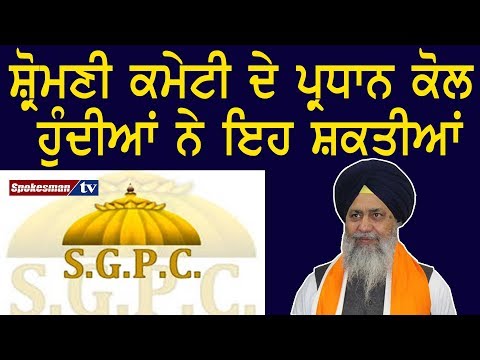 ਸ਼੍ਰੋਮਣੀ ਕਮੇਟੀ ਦੇ ਪ੍ਰਧਾਨ ਕੋਲ ਹੁੰਦੀਆਂ ਨੇ ਇਹ ਸ਼ਕਤੀਆਂ