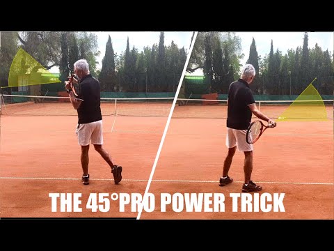How to Hit a Powerful Forehand | 45° Angle Tennis Trick