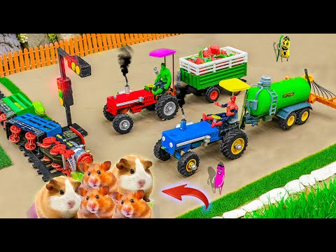 Diy tractor making bulldozer repair train railway | diy mini strawberry juice machine | @Farmmodel