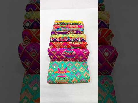 Silk multicolor designer work blouse, size: 80cms*110cms