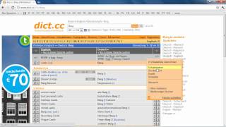 dict.cc - The online dictionary with vocabulary trainer