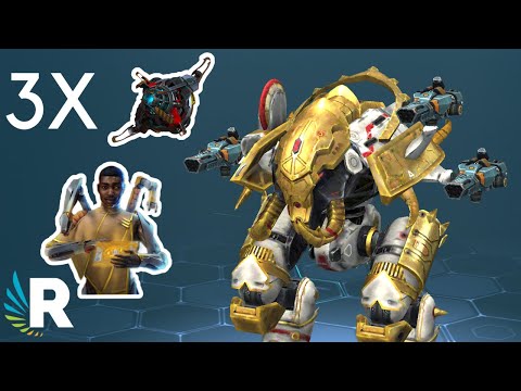War Robots: 4X LIVING LEGEND With IVORY RAVANA - 3X STORM + 3X OVERDRIVE UNIT And LEGENDARY PILOT