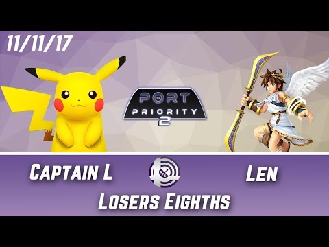 Port Priority 2 - Captain L (Pikachu) Vs. Len (Pit) - Losers Eighths