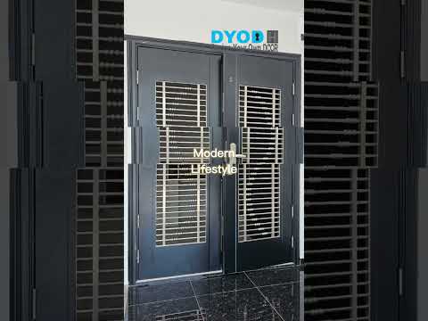 Double Leaf Double Layer Security Door with Digital Lock