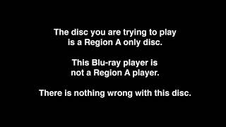 There is nothing wrong with this disc Blu-ray message