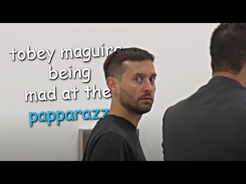 tobey maguire being mad at the paparazzi for 3 minutes and 15 seconds