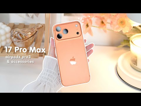 iPhone 17 Pro Max Cosmic Orange Ästhetisches Unboxing 🍊 AirPods Pro 3 | Niedliche iOS 26 Anpassung ✨