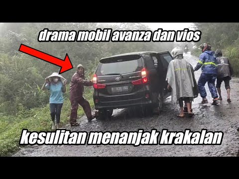 avanza dan vios kesulitan menanjak krakalan || jalur bawang dieng ||@channelcrewkrakalan