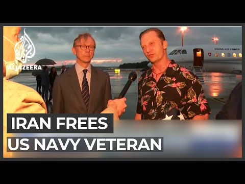 US Navy veteran released by Iran arrives in Switzerland